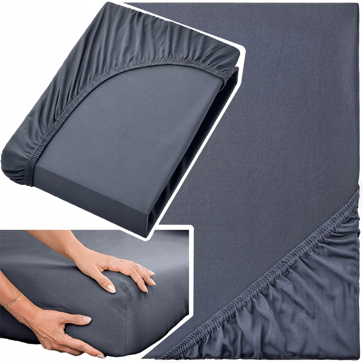 Prześcieradło 100% Bawełna CZESANA 200x200 + 30cm z GUMKĄ na wysoki