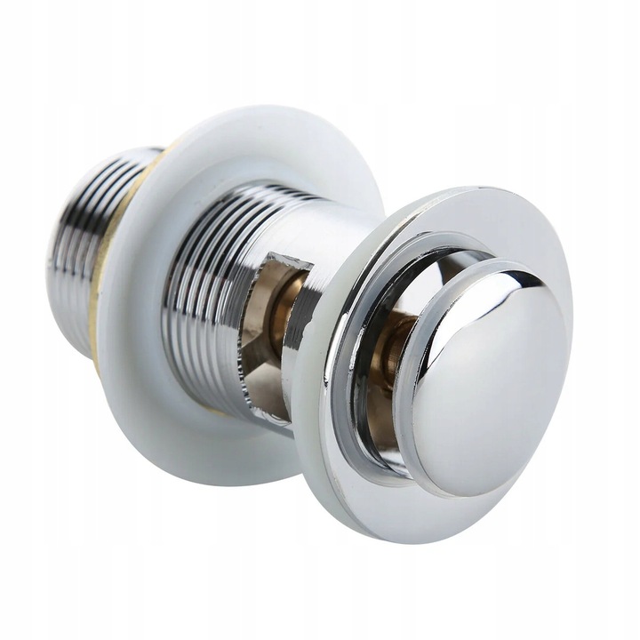 KOREK UMYWALKOWY KLIK-KLAK AUTOMAT z przelewem SREBNY DO UMYWALKI