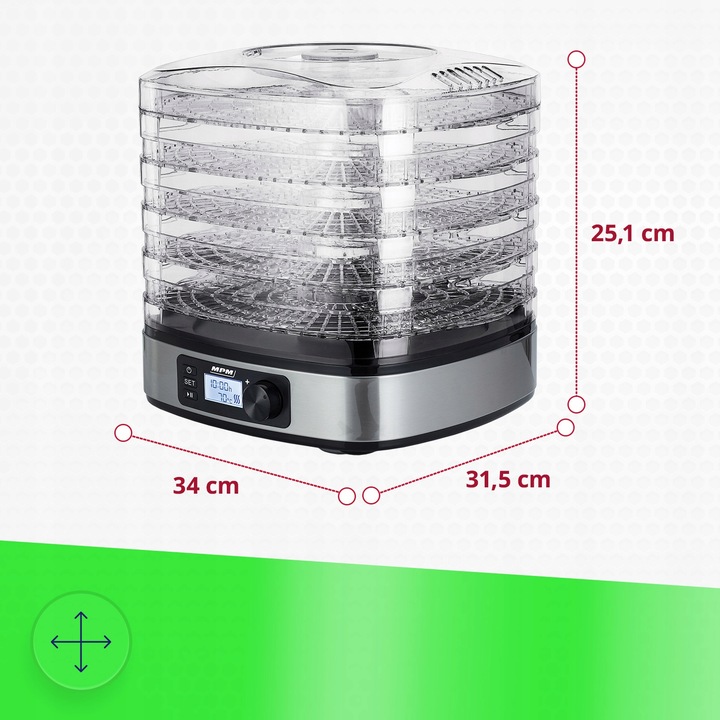 Suszarka do grzybów warzyw owoców mocna 5 sit MPM MSG-12