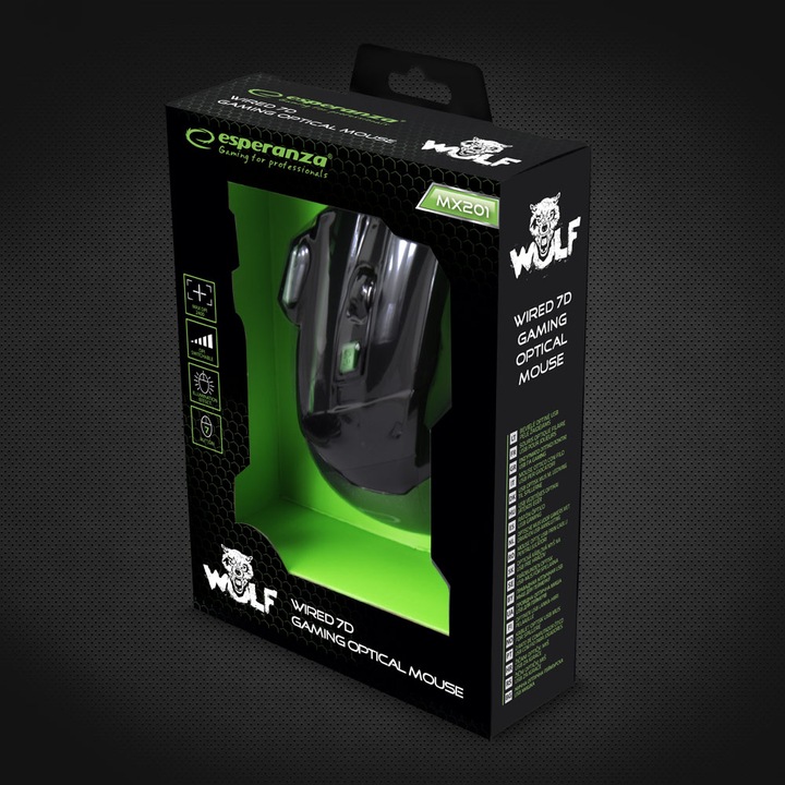 MYSZ Myszka Gamingowa DLA GRACZY RGB Led 2400 DPI