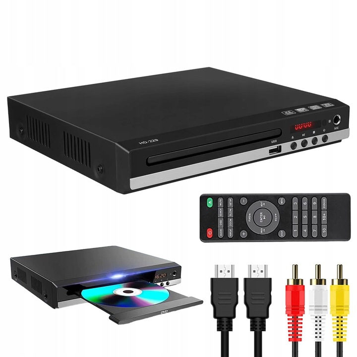 ODTWARZACZ DVD I CD , HDMI, WEJŚCIE USB DO TELEWIZORÓW 1080P