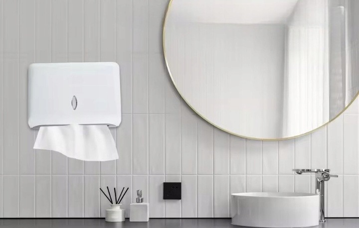 POJEMNIK DOZOWNIK PODAJNIK RĘCZNIKI PAPIEROWE ZZ BIAŁY NAŚCIENNY