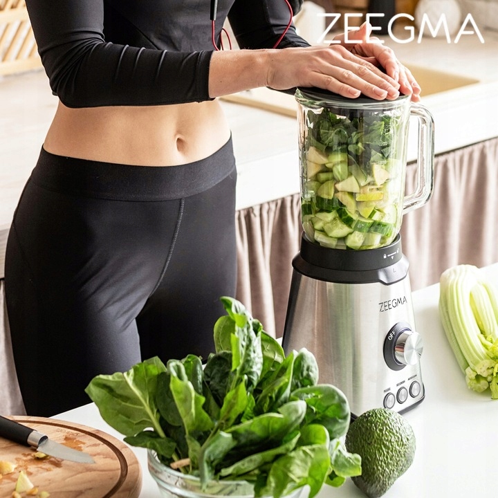 BLENDER KIELICHOWY SZKLANY 1,75L DUŻY sok warzyw owoców koktajli KRUSZY LÓD