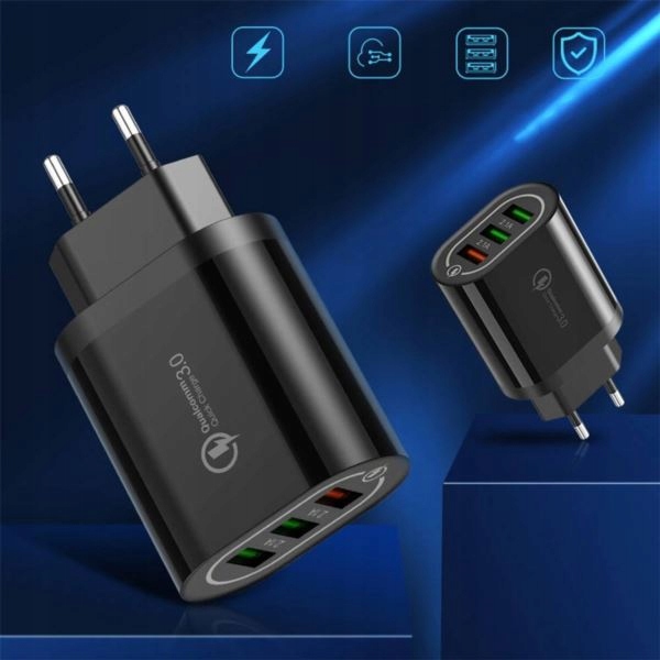 SZYBKA Ładowarka sieciowa QC 3.0 3xUSB Kostka Szybkie Ładowanie Mocna