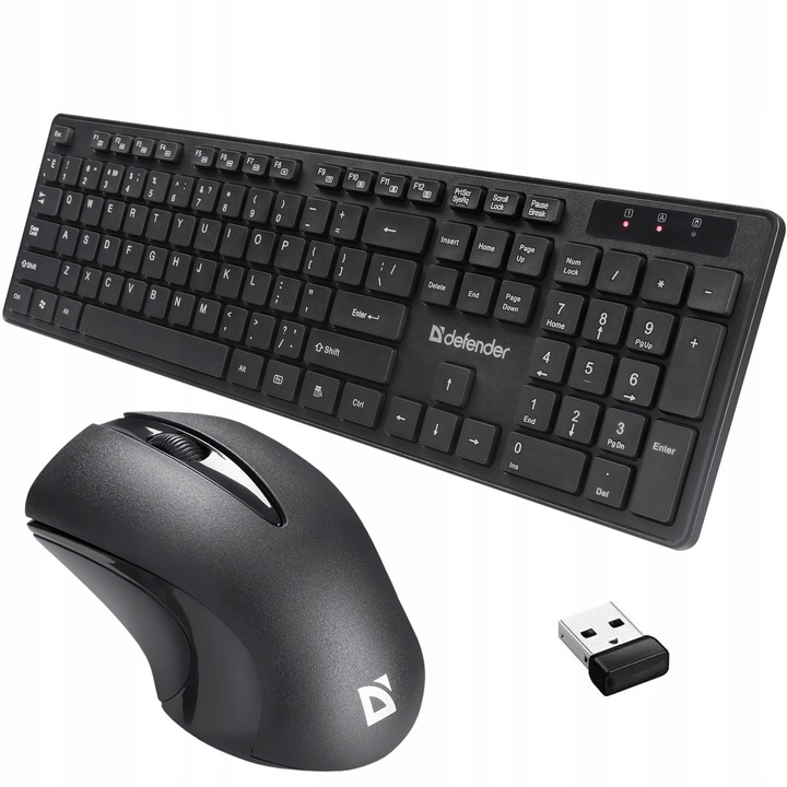 Klawiatura Bezprzewodowa i Mysz Zestaw Defender LIMA C-993 do Komputera