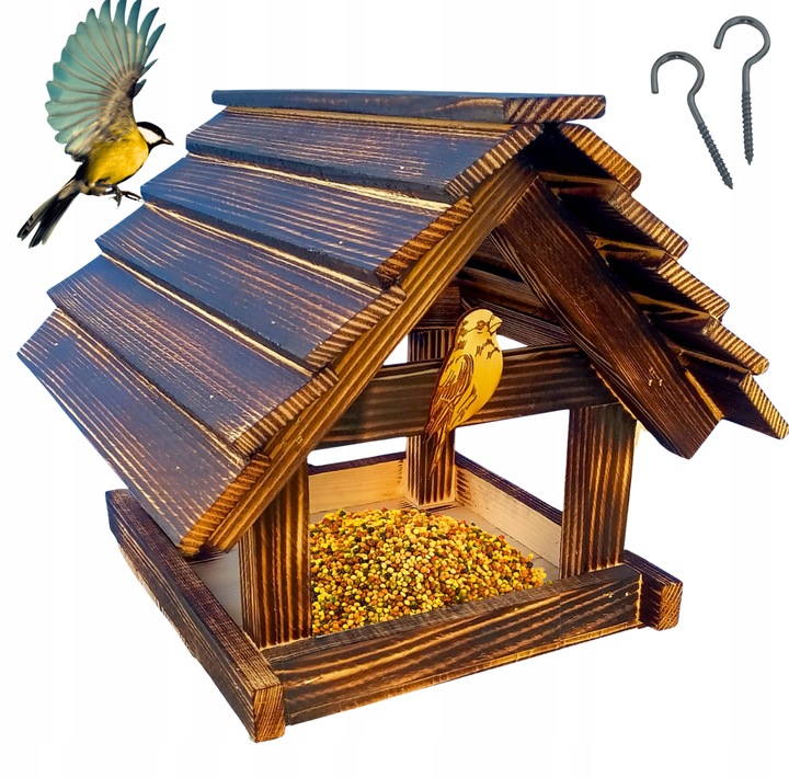 Karmnik Dla Ptaków Duży Na Prezent PREMIUM XXL Budka Ozdoba Ogrodu +