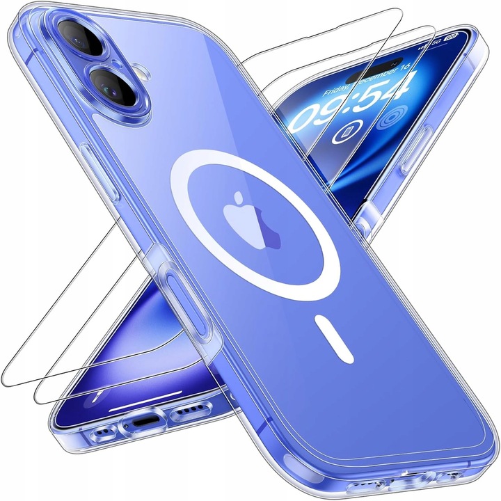 Etui PRZEZROCZYSTE do iPHONE 16 do MagSafe Clear Case + 2 SZTUKI SZKŁO 9H