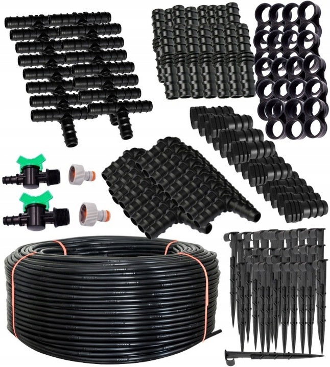 Linia kroplująca 100m + 192 AKCESORIA XXXL PREMIUM