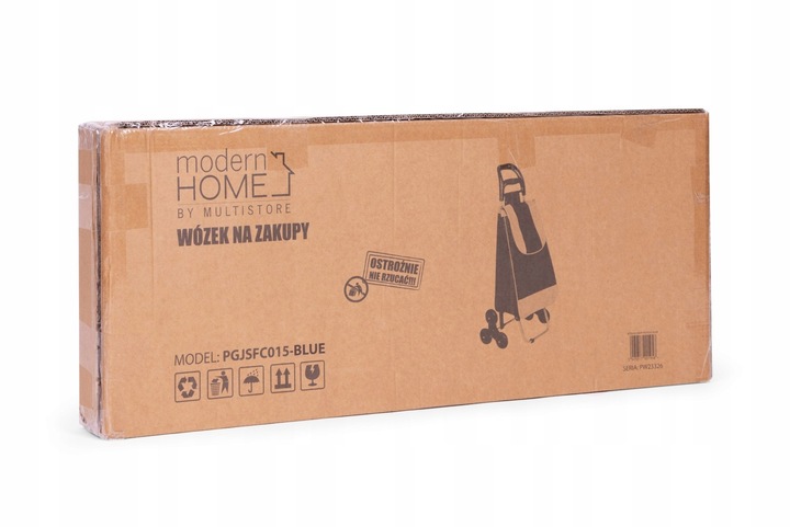 WÓZEK TORBA NA ZAKUPY SCHODOWY NA 3 KÓŁKACH DUŻE GUMOWE DLA SENIORA LEKKI