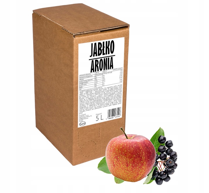 Sok jabłko aronia tłoczony z aronii z jabłkiem100% 5L naturalny dla