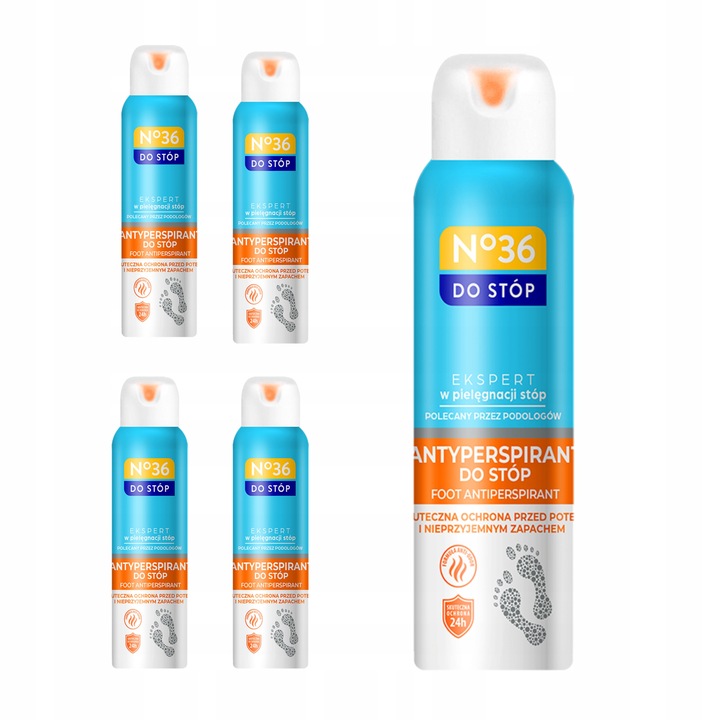 Spray antyperspirant do stóp antybakteryjny niwelujący zapach No36 x5
