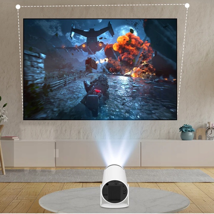 Projektor LED HY300PRO MAGCUBIC rzutnik android Wifi 4K prezent biały