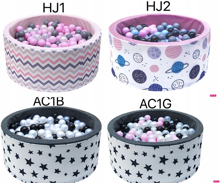 Suchy Basen z piłeczkami 90x40 piłkami 200 wzory dla dzieci kojec z kulkami