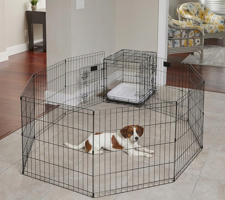 Metalowy Składany Kojec dla Psa Królika do Domu na Zewnątrz Zagroda