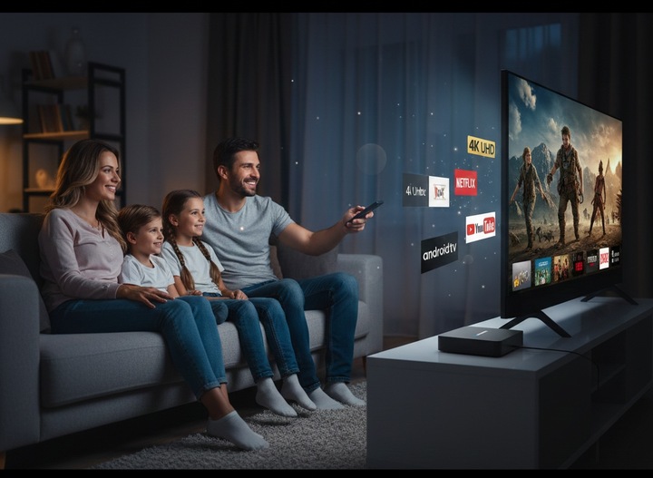 BLAUPUNKT ANDROID 12 TV SMART BOX ODTWARZACZ MULTIMEDIALNY 4K WIFI USB