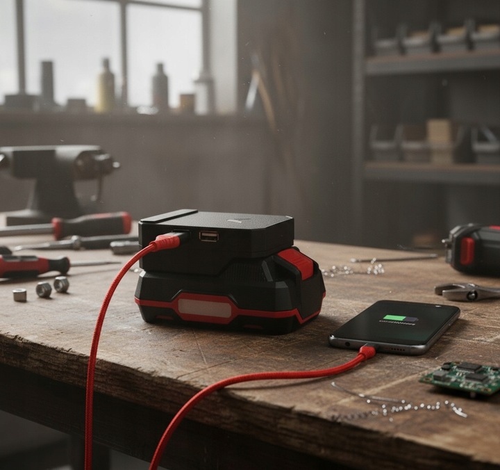 Adapter baterii Parkside zasilacz USB do ładowania na akumulator