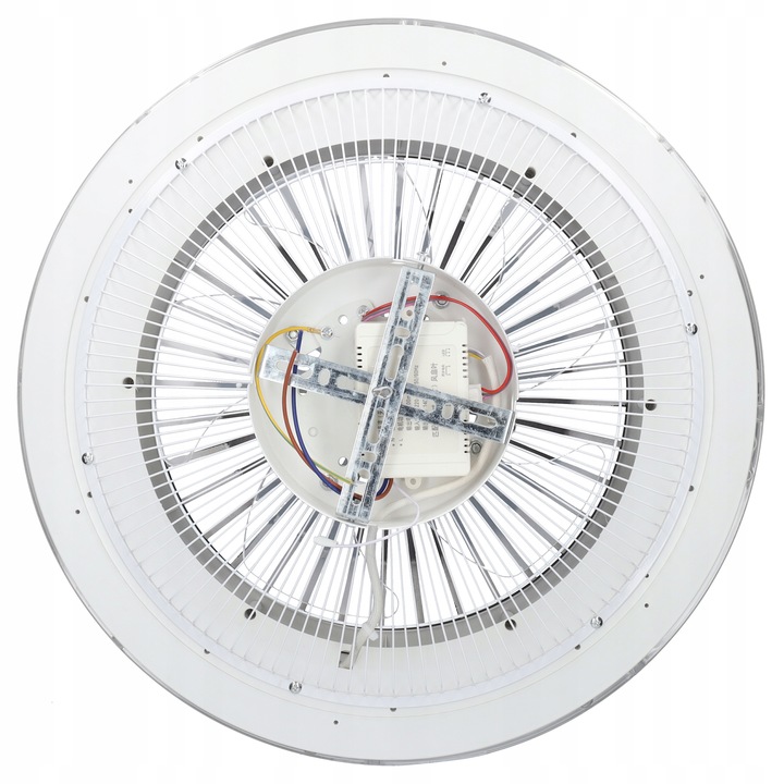 WENTYLATOR SUFITOWY WIATRAK PLAFON LAMPA LED 52 CM DUŻY APLIKACJA