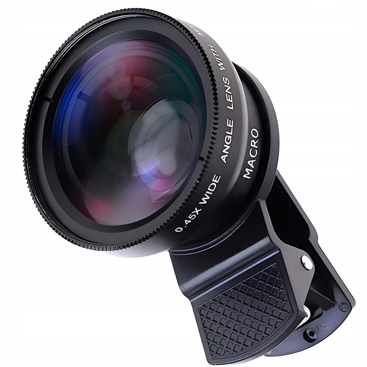 OBIEKTYW 2w1 MACRO + SZEROKOKĄTNY DO TELEFONU