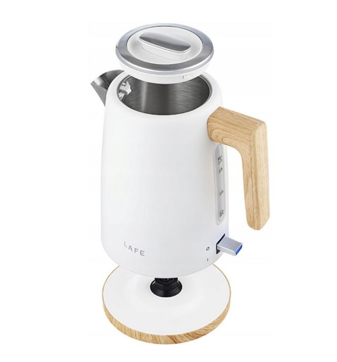 Czajnik elektryczny LAFE Scandi Pro Biały Boho 2200W 1,7L Stalowy