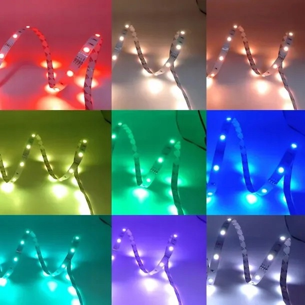 TAŚMA LED RGB KOLOROWA 20M BLUETOOTH STEROWANIE MUZYKĄ APLIKACJA PILOT