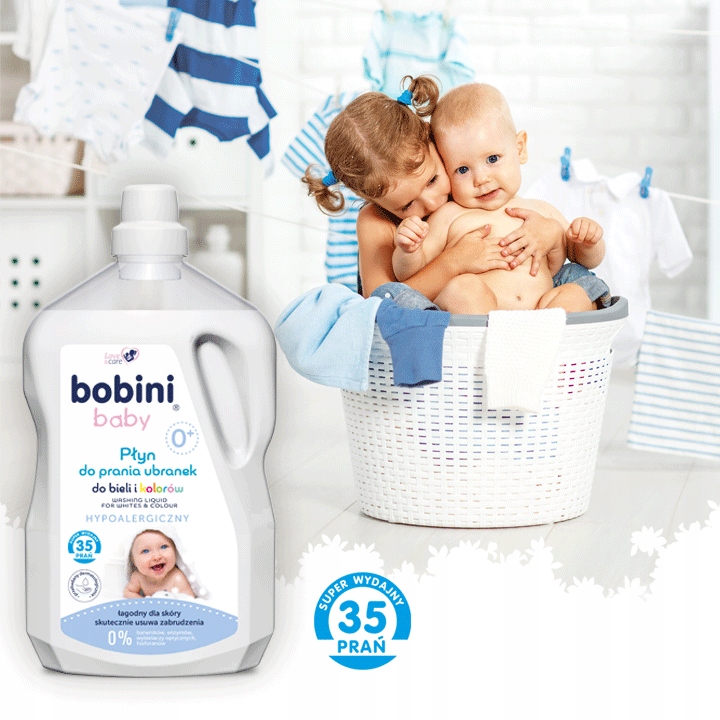 Bobini Baby Hipoalergiczny Płyn do Prania dla Dzieci 5l 70 prań