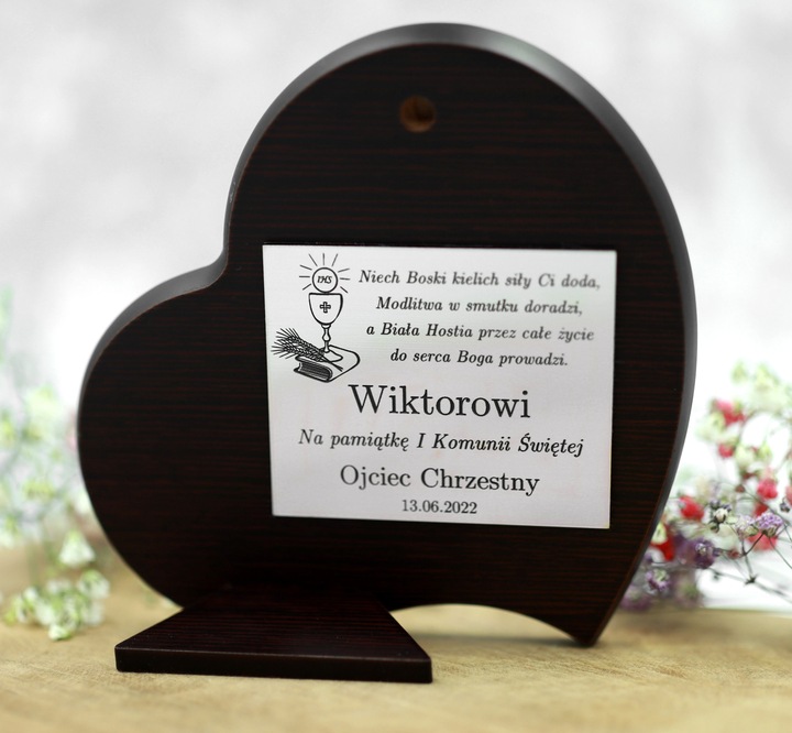 PAMIĄTKA KOMUNII ŚWIĘTEJ GRAWER OBRAZEK SREBRNY