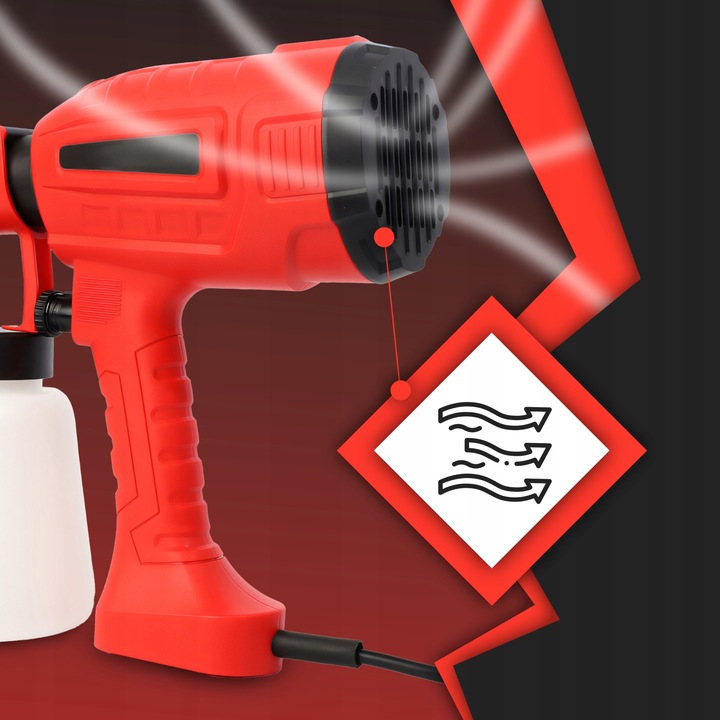 PISTOLET ELEKTRYCZNY NATRYSKOWY DO FARB 1200 ML AGREGAT MALARSKI 400W