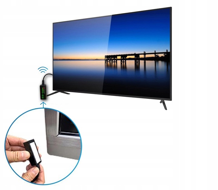 DEKODER TUNER TV DVB-T2 HEVC H.265 FULL HD MINI STICK PILOT ZESTAW