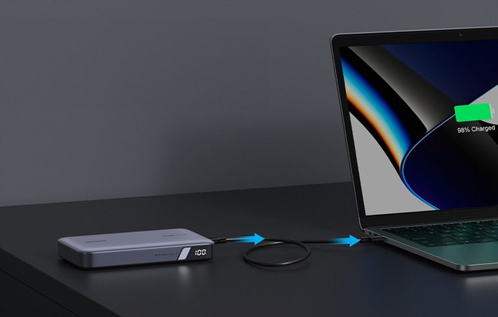 UGREEN POJEMNY POWERBANK 20000MAH DO TELEFONU POWER BANK PD 100W USB-C