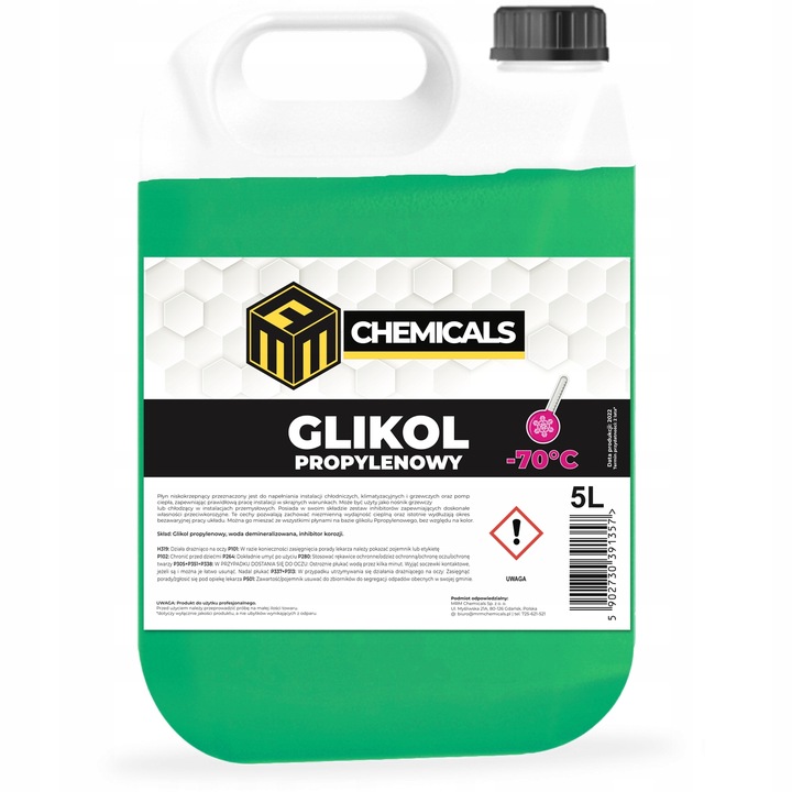 KONCENTRAT GLIKOL PROPYLENOWY solarny -70°C 5L nie zamarza