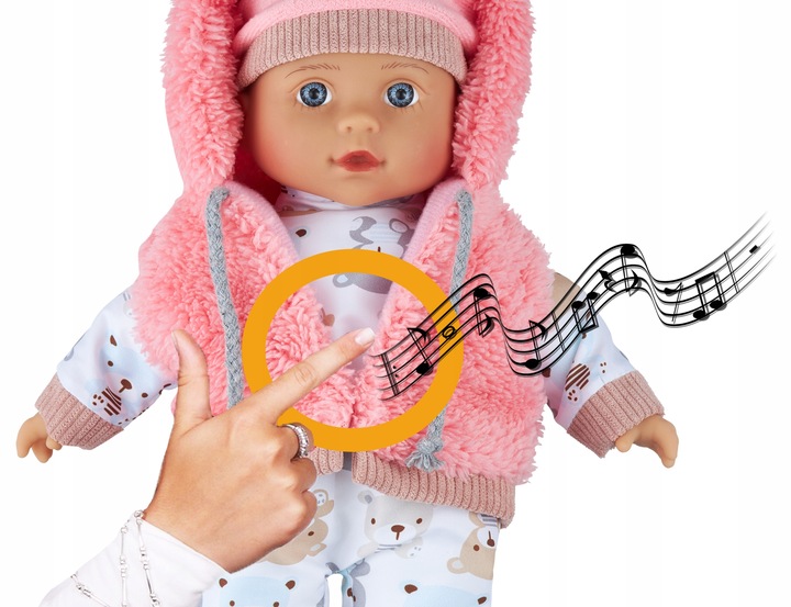 Lalka bobas jak żywa mówi interaktywna śpiewa uczy bajki 2 języki duża