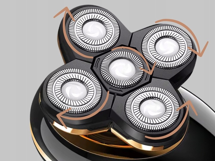 Golarka Męska 5W1 Maszynka do Golenia Brody, Włosów - Trymer Do Nosa