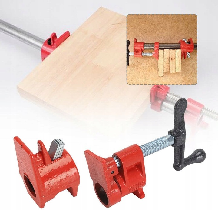 ŚCISK STOLARSKI RUROWY BEZKOŃCOWY 3/4" ZACISK 4SZT