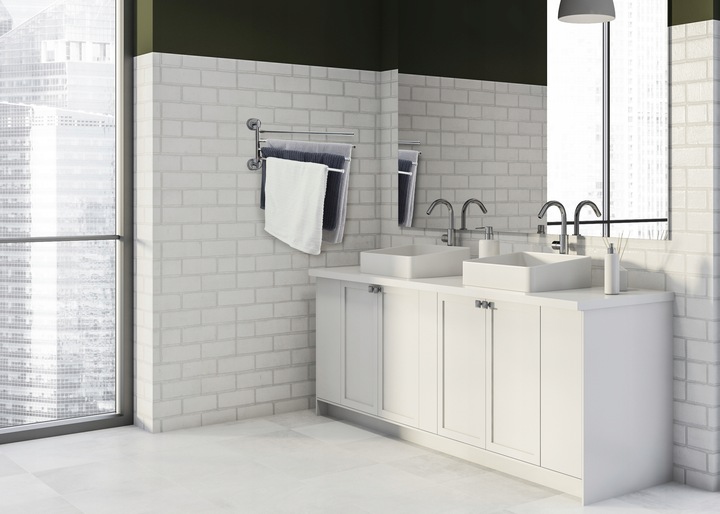 Wieszak ścienny łazienkowy na ręczniki chrom srebrny ruchome ramiona YOKA