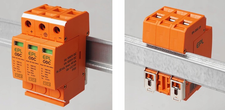 OGRANICZNIK OCHRONNIK PRZEPIĘĆ PRZEPIĘCIOWY FOTOWOLTAIKA 1000V DC 3P B+C