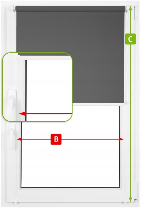 Roleta Zaciemniająca 100 % na wymiar 57x150 cm