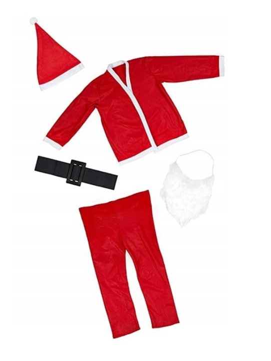 STRÓJ ŚWIĘTEGO MIKOŁAJA GOTOWY ZESTAW GWIAZDORA PRZEBRANIE NA ŚWIĘTA