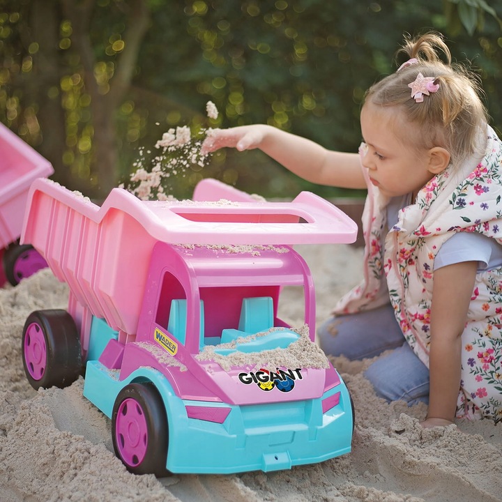 Gigant Wywrotka Różowa - Duży Pojazd WADER dla Dzieci