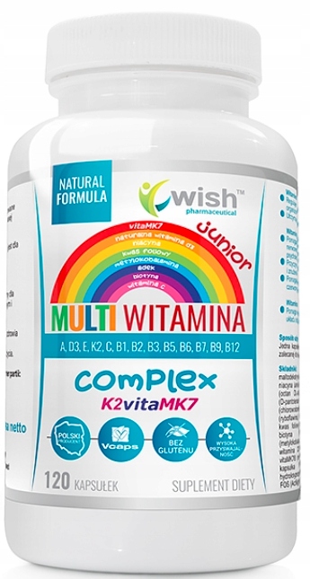 WISH Multiwitamina Junior witaminy dla dzieci x120