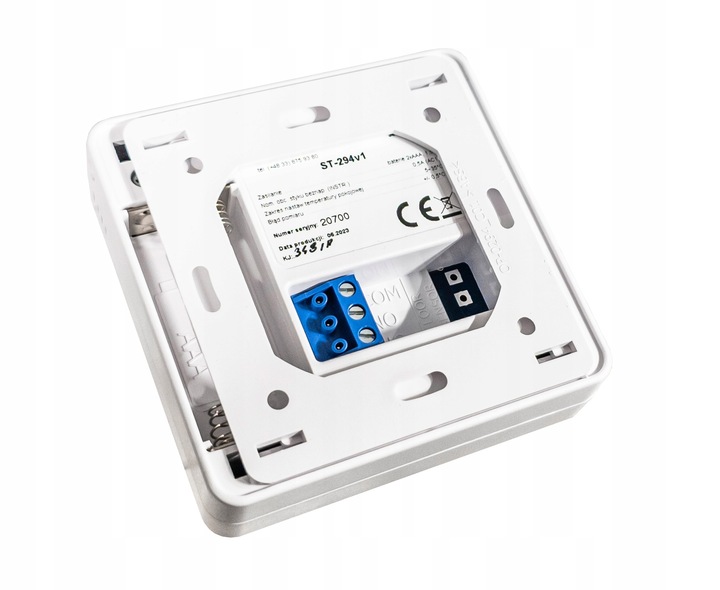 STEROWNIK REGULATOR TERMOSTAT POKOJOWY PRZEWODOWY TECH ST-294 v1 BIAŁY