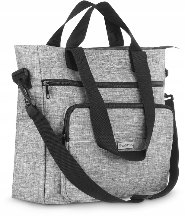 Torba damska duża torebka shopper szara pojemna z paskiem na ramię ZAGATTO