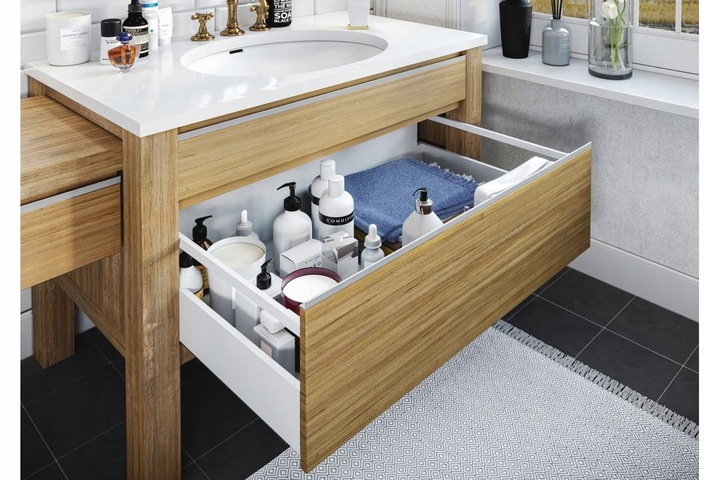 SZUFLADA GTV AXIS PRO 450B1 ŚREDNIA L450 H116 BIAŁA CICHY DOMYK WYSUW