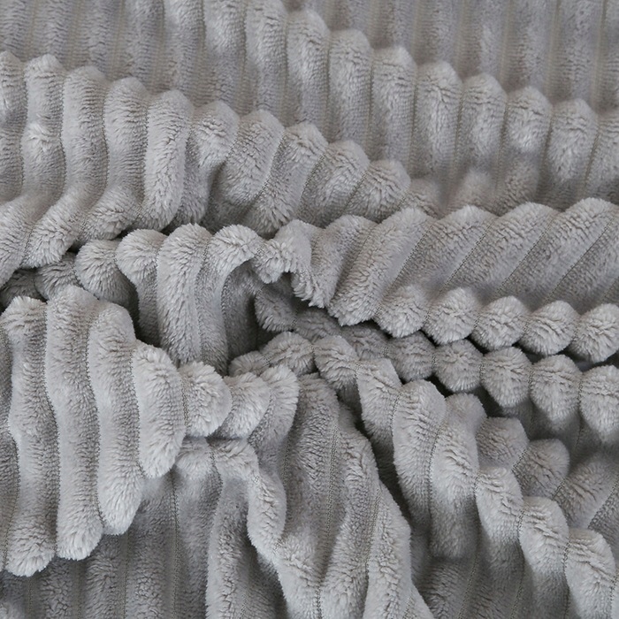 GRUBY KOC WYTŁACZANY PASKI 160x200cm PLED NARZUTA KOLOR DO WYBORU