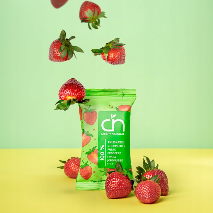 Truskawka 100% 20 szt Suszone owoce Crispy Natural