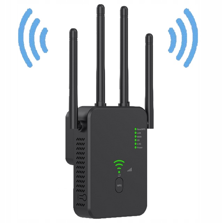 WZMACNIACZ SYGNAŁU WI-FI MOCNY REPEATER 1200MB/S 2.4GGHZ 5GHZ DWUZAKRESOWY