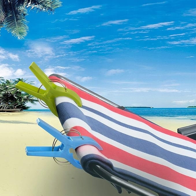 12x Duże Klamry do Ręczników – Klipsy na Leżak Spinacze Plażowe do Ręcznika