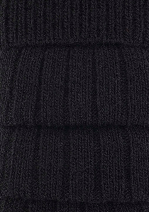 Getry Damskie na Nogi Wełna Ocieplacze na Łydki Ciepłe Cerber CZARNE