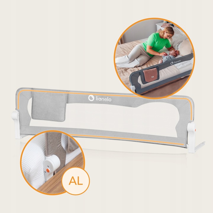 Barierka do łóżka BRAMKA OCHRONNA BLOKADA zabezpieczenie 150x42