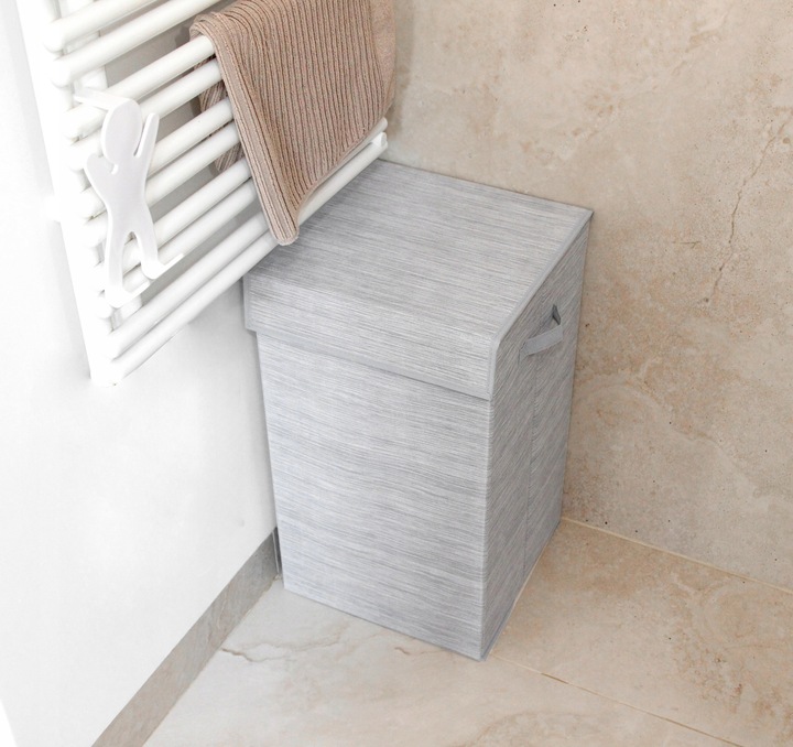 Kosz na pranie 74 l z pokrywą duży pojemnik na bieliznę przenośny