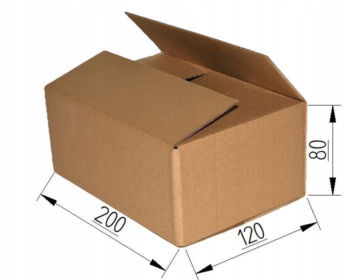 KARTON PUDEŁKO 200x120x80 100 szt KT4 KARTONTU